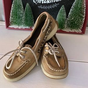 Sperry Angelfish Cheetah print top-siders